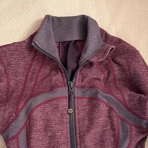 lululemon athletica Burgundy and Gray Jacket. Slim fit.